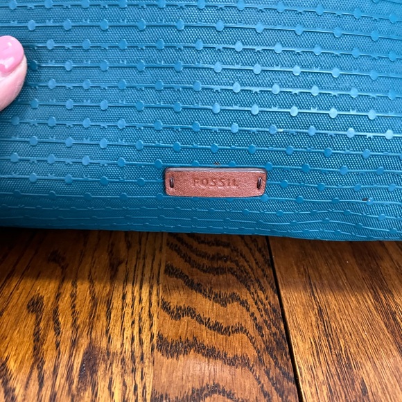 Fossil 1954 Blue Synthetic And Leather Crossbody Purse - Picture 4 of 12